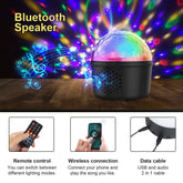 Luditek Disco Ball,Miuko Disco Lights Sound Activated Party Lights with Remote Control, 9 Color DJ Lights Wireless Phone Connection LED Stage Light 4W
